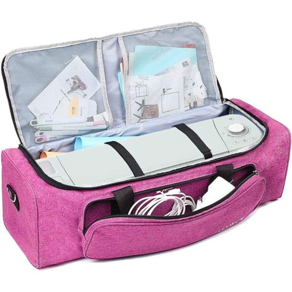 Lightweight Carrying Bag with Cricut Explore, Foldable Travel Tote Case (Pink) - Picture 7 of 7